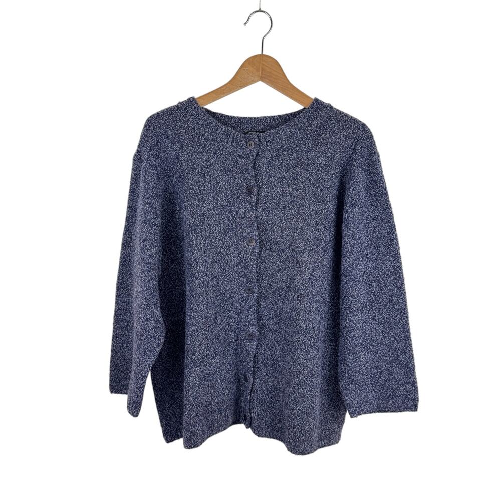 Eileen Fisher Nubby Wool Knit Cardigan